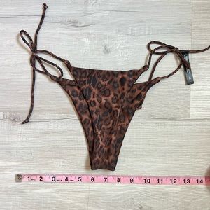 Leopard Ark Swimwear Tie Sides Bikini Bottom XS